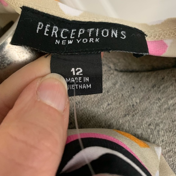 NWT Perceptions NY Fun Flirty brightly colored jacket dress combo size 12 - Picture 7 of 8